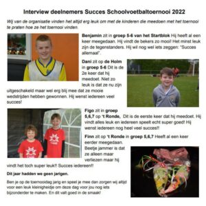 De kinderen aan het woord op de toernooidag
